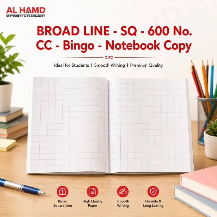 BROAD LINE - SQ - 600 No. CC - Bingo - Notebook Copy