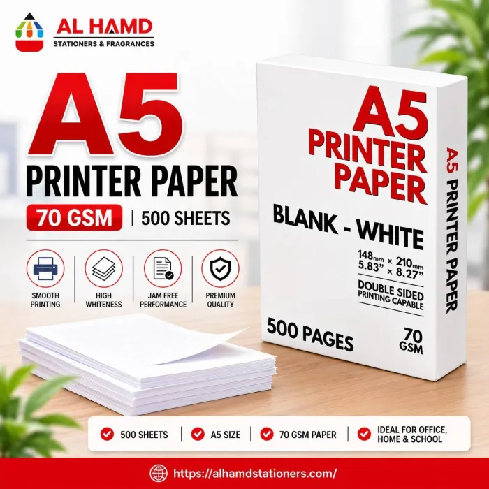 A5 Paper 70gsm Ream (500Sheets) A5P70