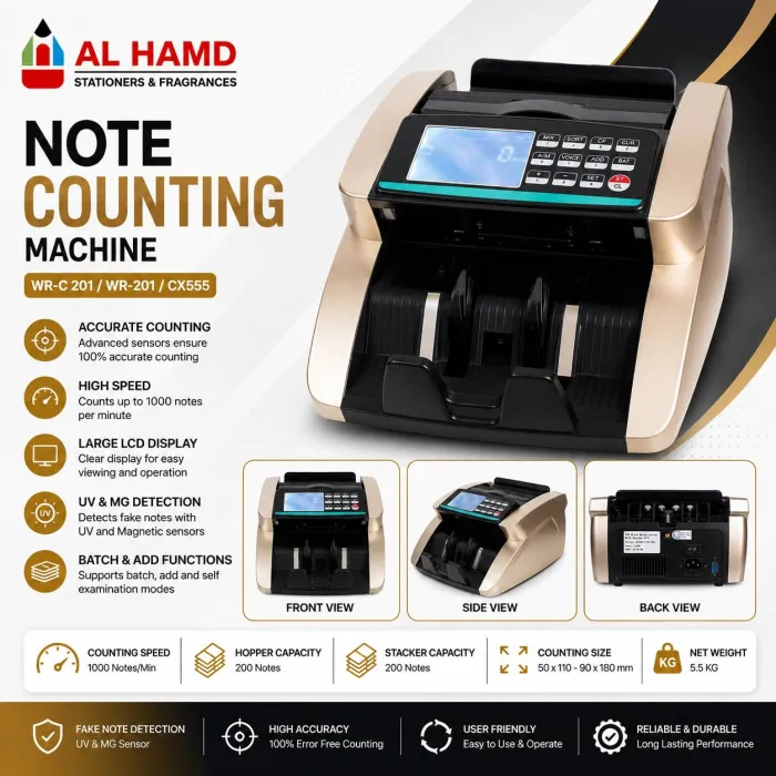 Note Counting Machine - WR-C 201 - WR-201 - CX555