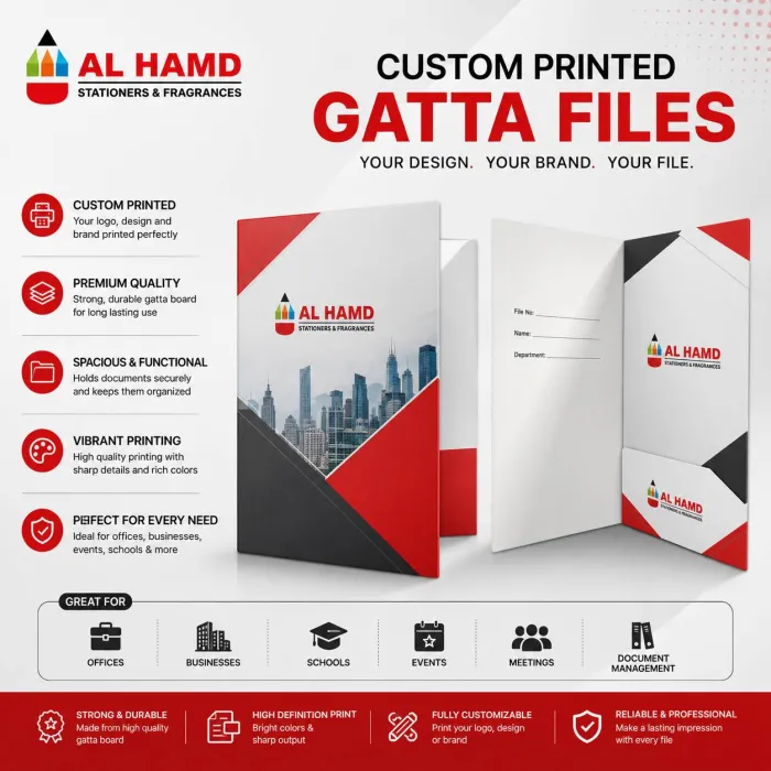 Gatta File White Custom Printed