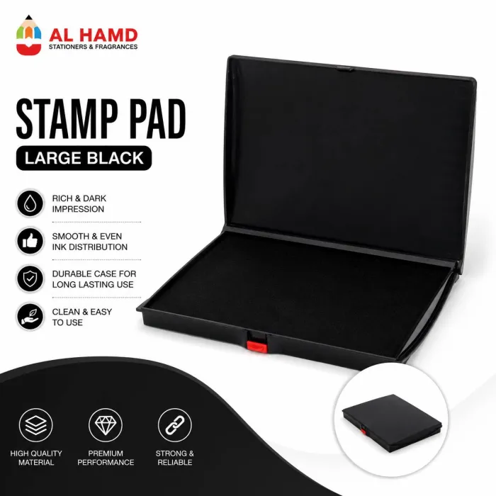 Stamp Pad Large Black - Pcs