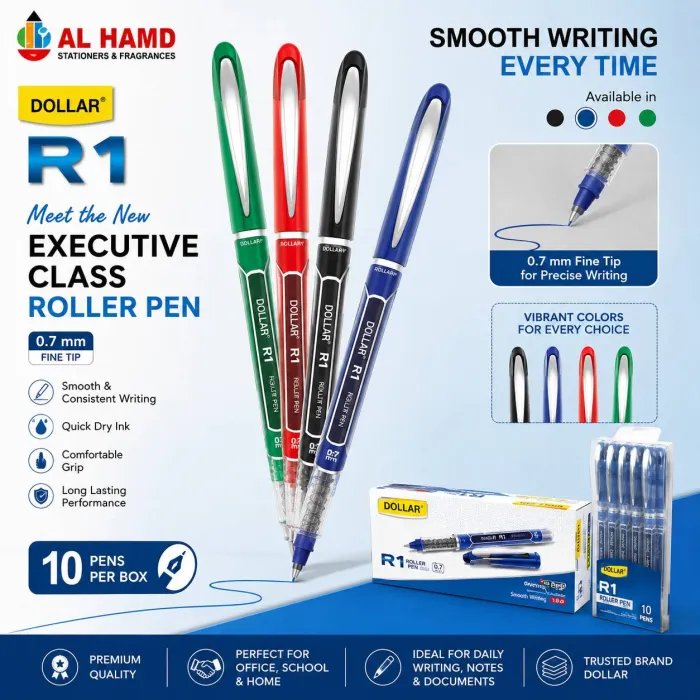 R-1 Blue - Dollar Roller Pen - 0.7 - 10Pcs Box