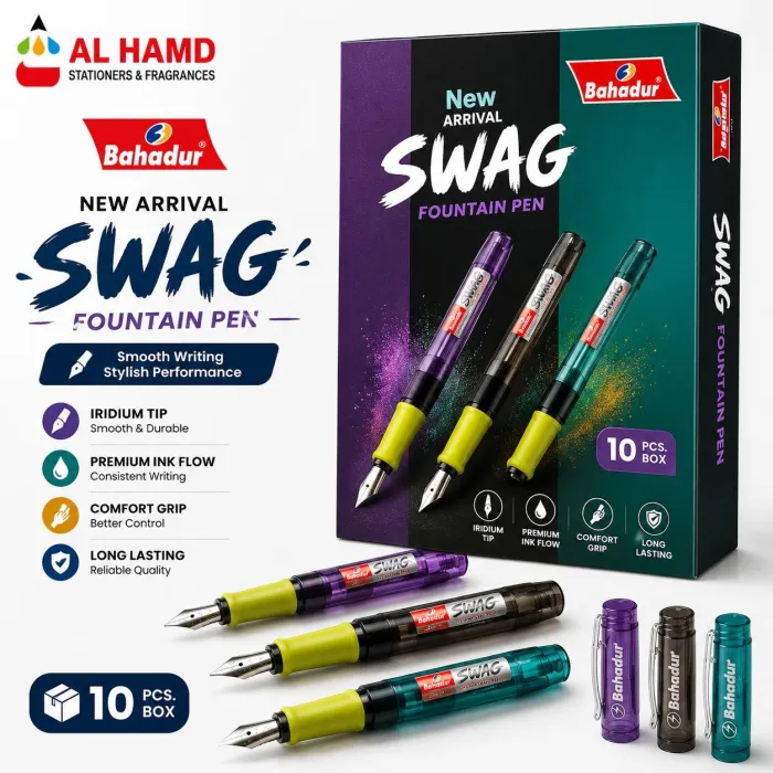 522 SWAG - Bahadur Fountain Pen - 10Pcs Box