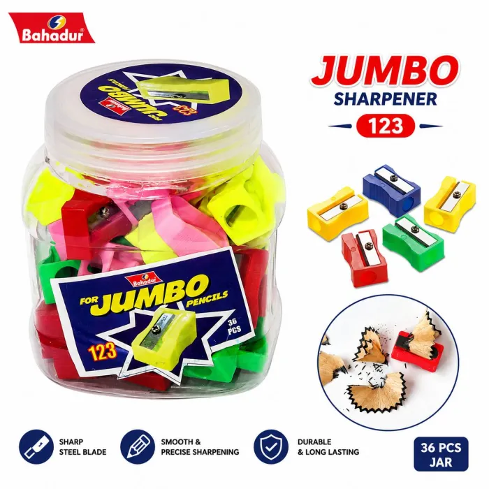 Bahadur Sharpner JUMBO 123 (36Pcs Jar) 123sh