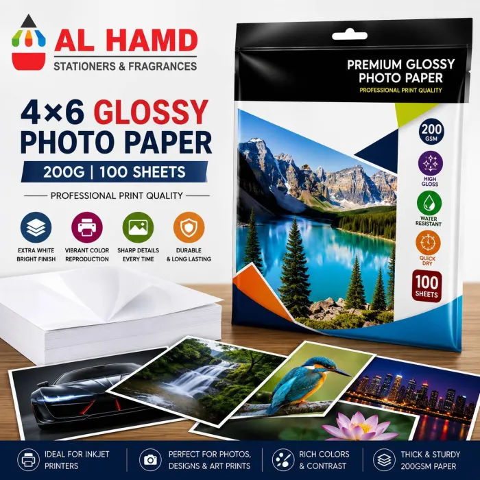 4*6 Glossy Paper 200g 100'Sh 4*6GP