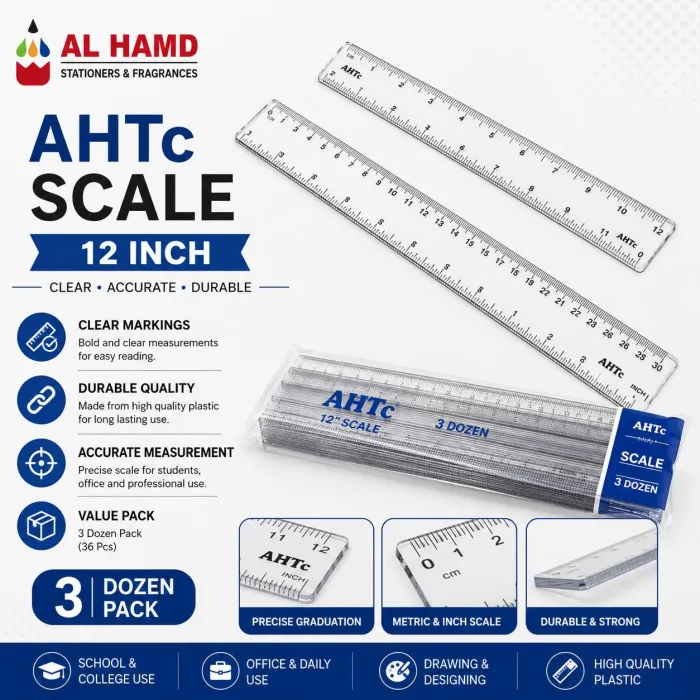 AHTc Scale 12inch 3dzn Pkt