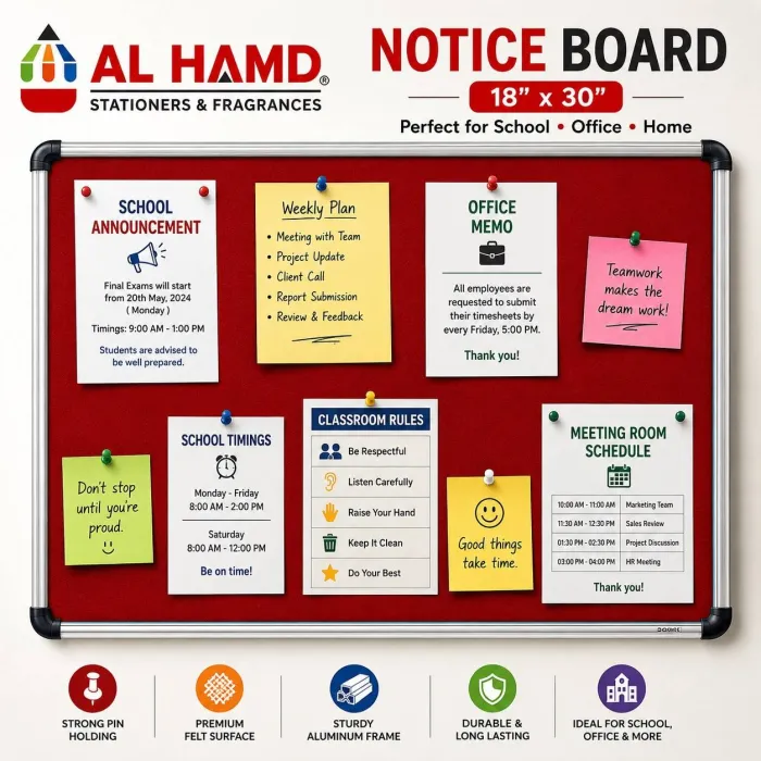 Notice Board 18*30 (CQ) Red