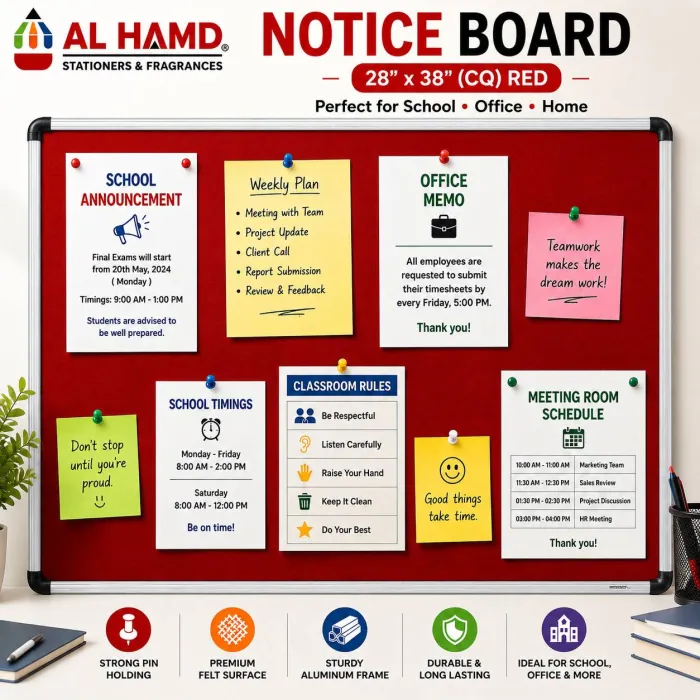 Notice Board 28*38 (CQ) Red