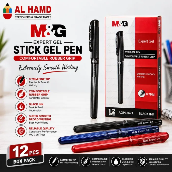 Black - AGP13671 - M&G Expert Gel Pen - Pcs