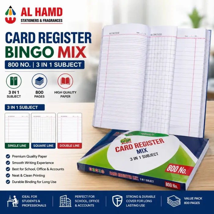 Card Register Bingo MIX 800No CRBM800