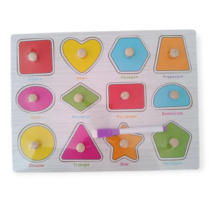WOODEN NIB WITH WHITE BOARD SHEET | Knobbed | Play Lab