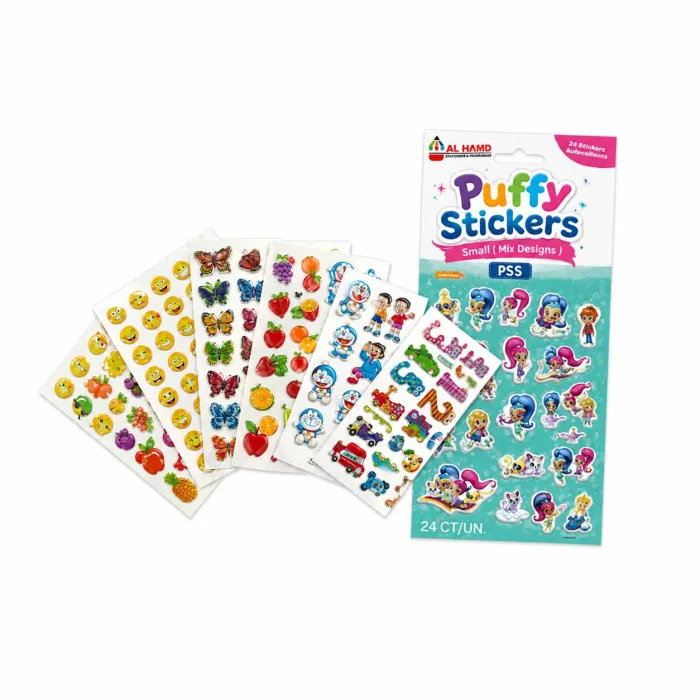 Puffy Stickers Small ( Mix Designs ) PSS