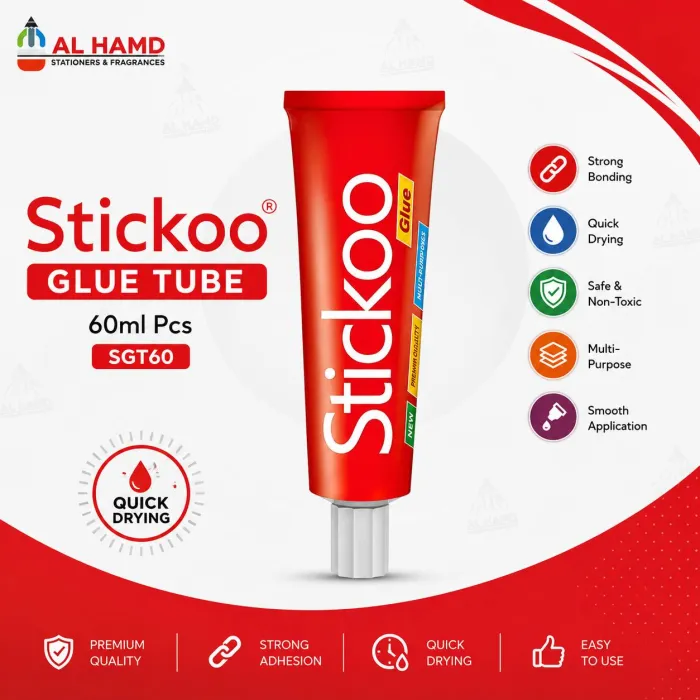 Stickoo Glue Tube 60ml Pcs (10's in a Box) SGT60