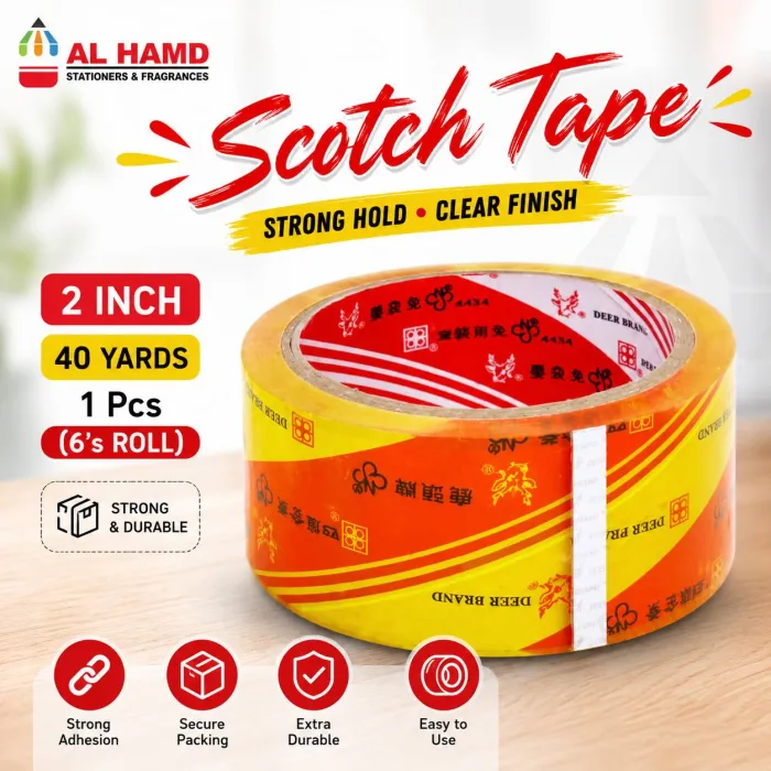 Scotch Tape 2inch 40Y Pcs (6's Roll) ST240