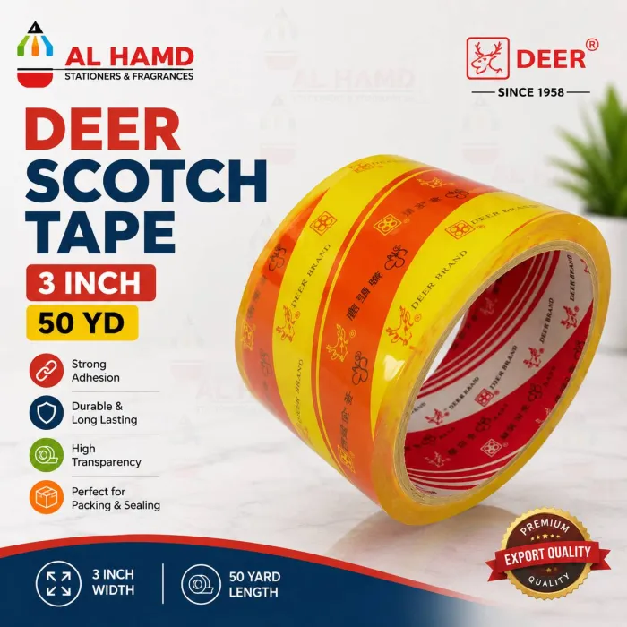 Deer Scotch Tape 3 inch 50yd