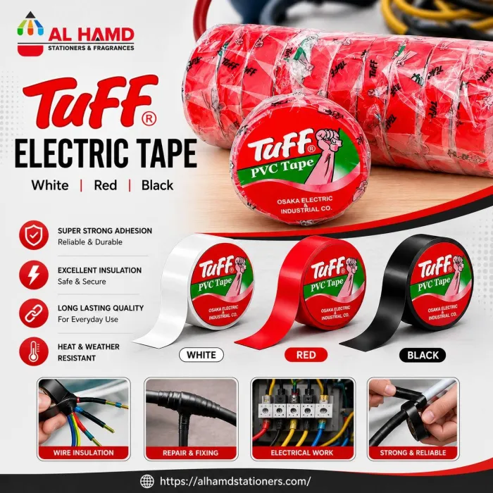 Tuff - Electric Tape - WHITE - 10Pcs Roll