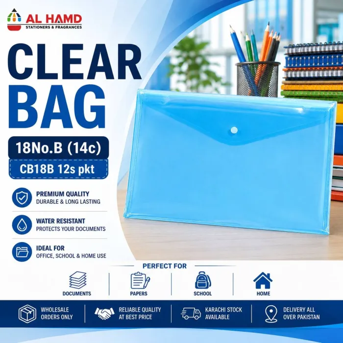 Clear Bag 18No.B ( 14c ) CB18B 12s pkt