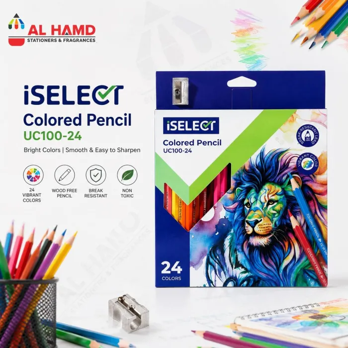 WOOD-FREE - 24Colors Pencil - iSelect by deli - UC101-24
