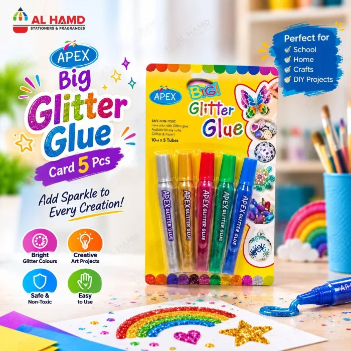 Apex Glitter Glue Card 5pcs AGC5