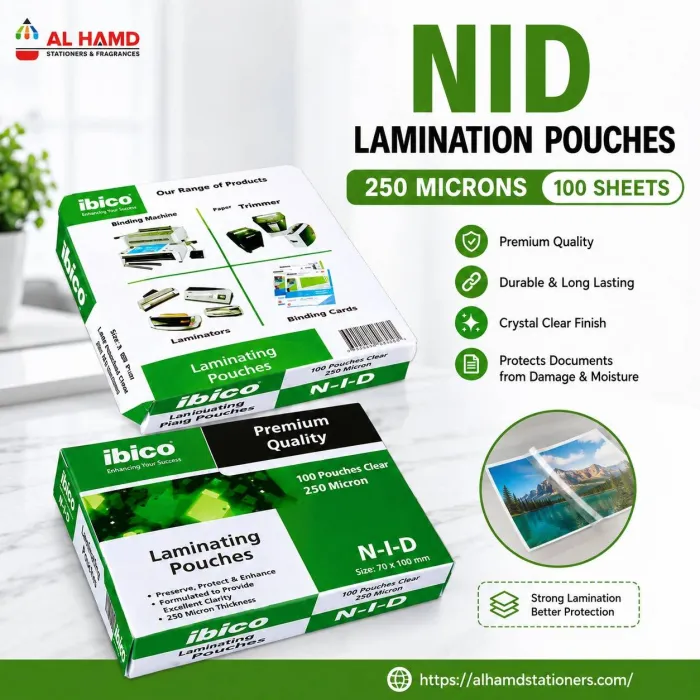 NID LAMINATION POUCHES 250MICRONS 100'sh NIDlp250